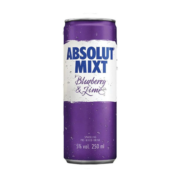 Absolut Mixt Blueberry & Lime Mixed Vodka Drink 250ml