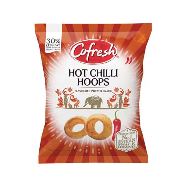 Cofresh Hot Chilli Hoops Flavoured Potato Snack 80g
