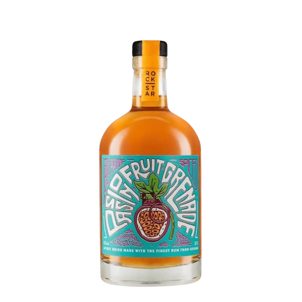 Rockstars Passionfruit Grenade Overproof Spiced Rum 50cl 500ml