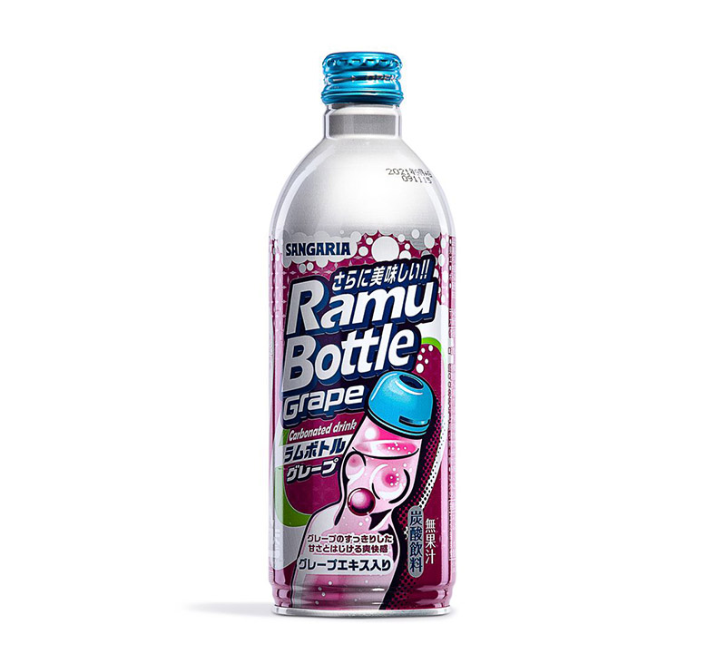 Sangaria Ramu Carbonated Grape 500ml Bottle (China)