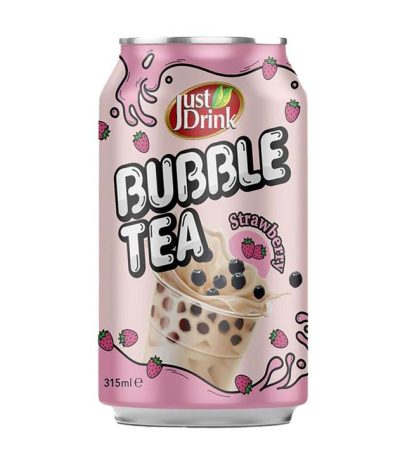 Just Drink Bubble Tea Strawberry Flavoured Can 315ml